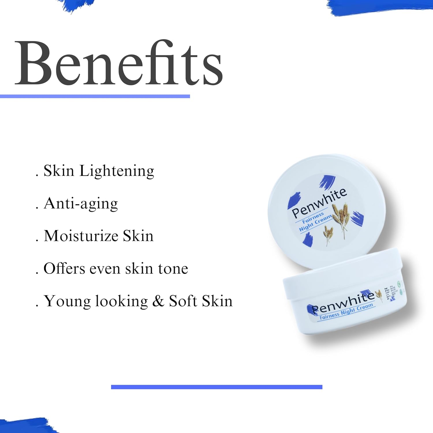 Penwhite Fairness Whiting Night Cream | DERMATOLOGIST DEVELOPED, FOR EVEN THE MOST All TYPE SKIN - Image 2